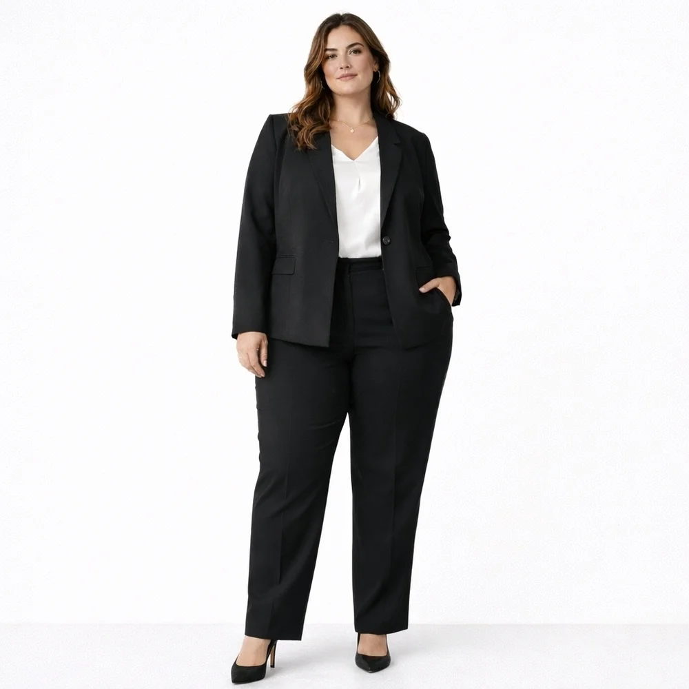 Charter Club 3X Black Blazer Bar III Pants Coordinated Suit Set - Picture 1 of 16